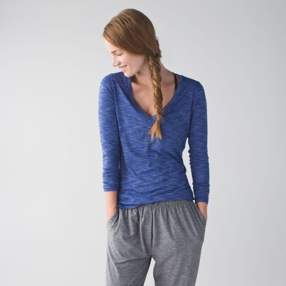 NWT! Lululemon Long Sleeve Size 6 Blue Heathered